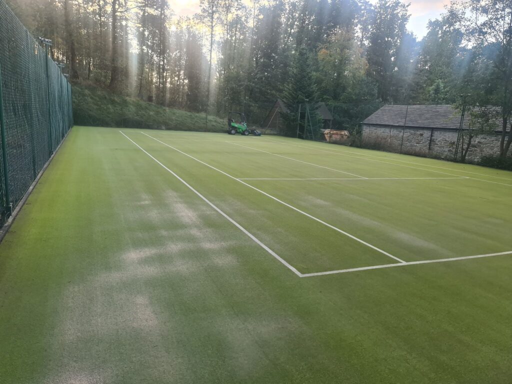 tennis court after