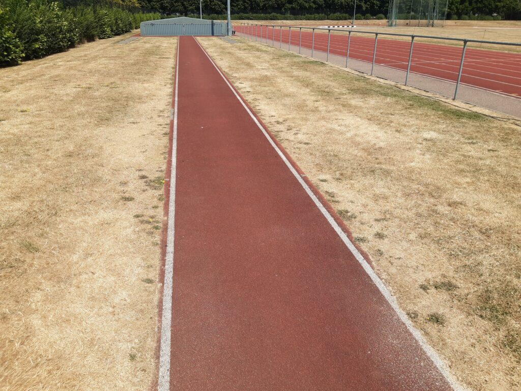 Sutton Valence School before Aquatrax athletics track clean 