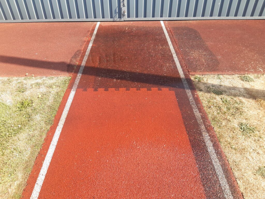 Sutton Valence School during Aquatrax athletics track clean 