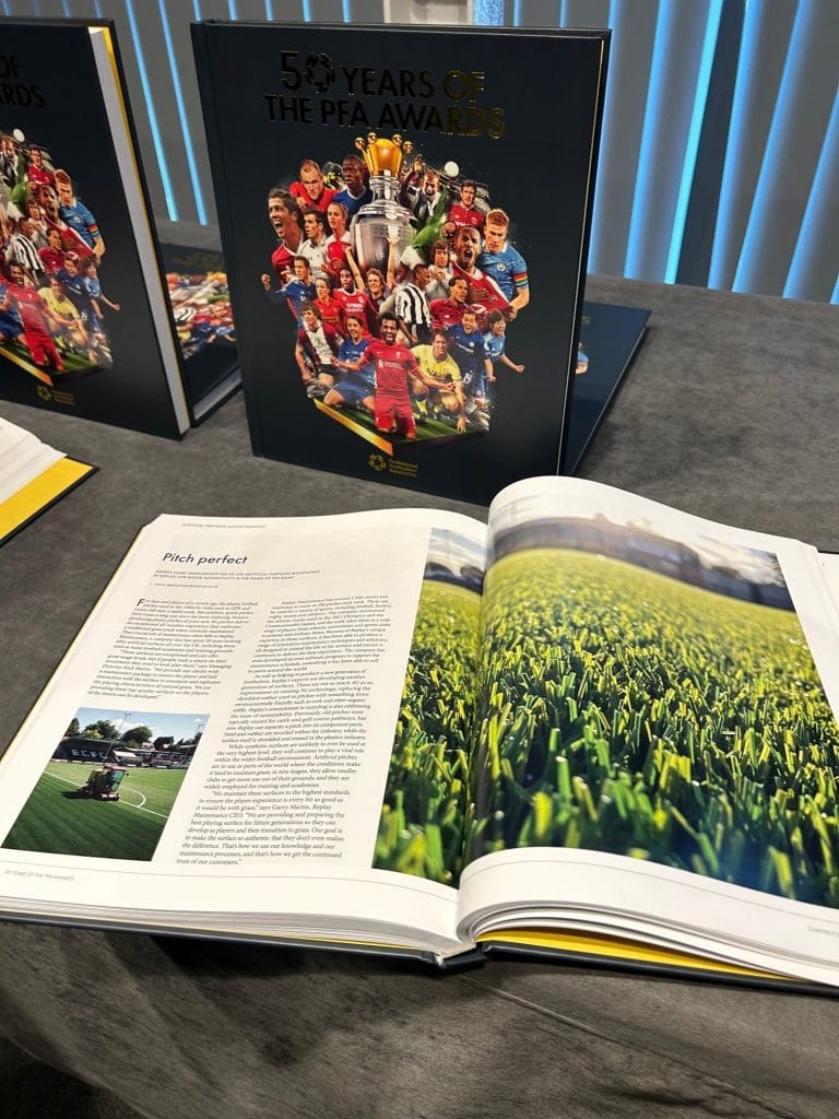 Replay Maintenance features in commemorative football book